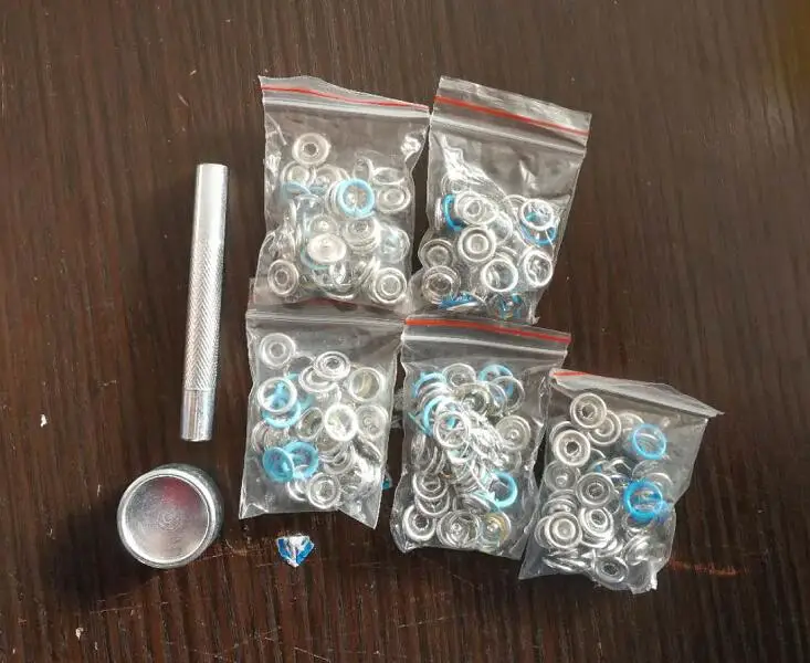 

50 Sets 9.5mm Blue Color Copper Prong Snap Buttons Combined Fastener & Hand press tool For Prong Snaps Buttons Kit