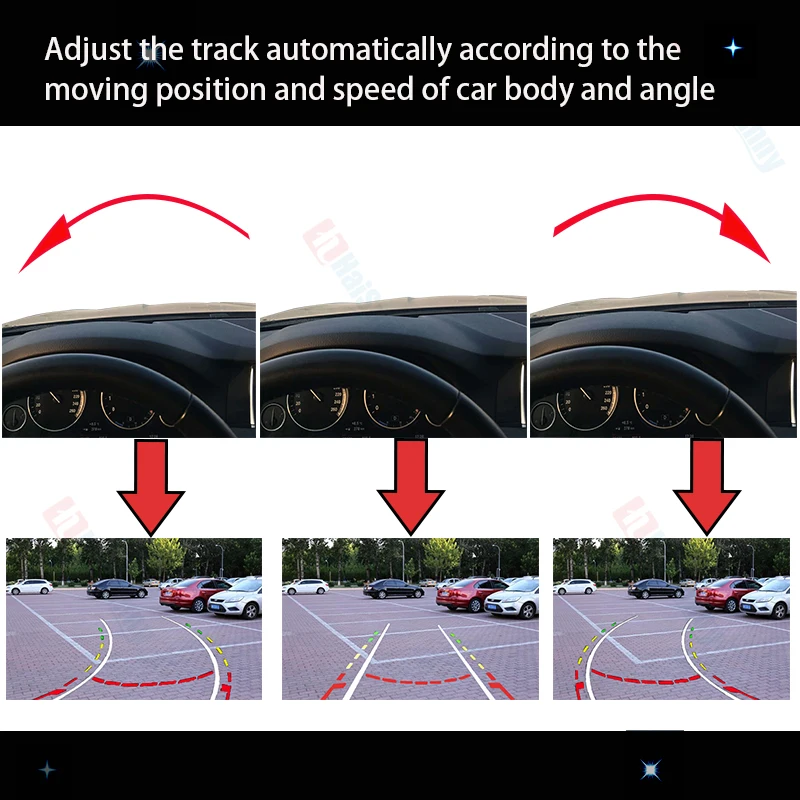 Автомобильная интеллектуальная динамическая траектория движения направляющая парковочная линия заднего вида резервная камера треков для Android DVD монитор