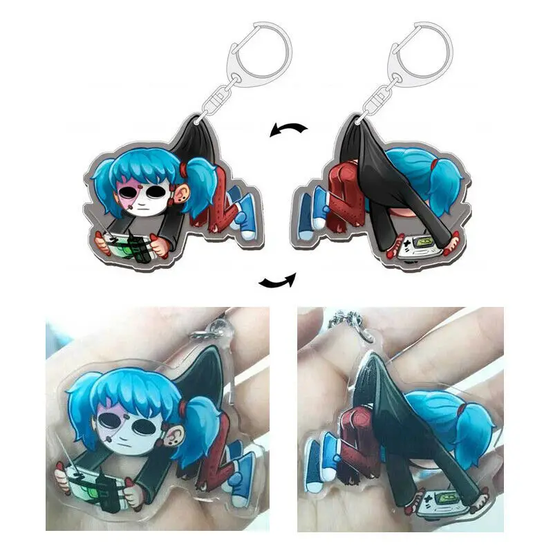 

Horrible Game Sally Face Action Figure Toy Double Sided Acrylic Keychain