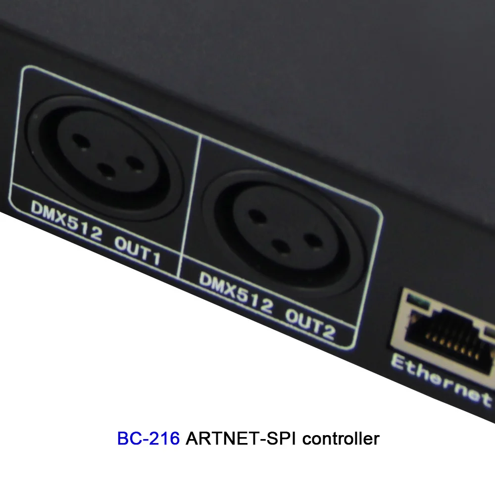 DC5V-24V 16CH Led контроллер Artnet BC-216 Artnet в SPI/пиксельные сценические светильники контроллер+ два порта(2*512 каналов) выход