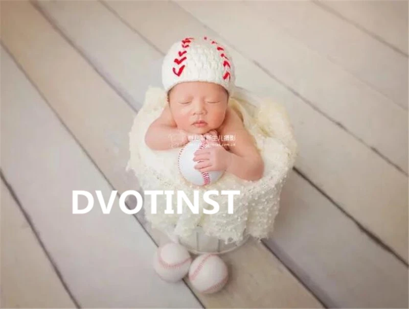Dvotinst детский реквизит для фотосъемки вязаная крючком бейсбольная шляпа