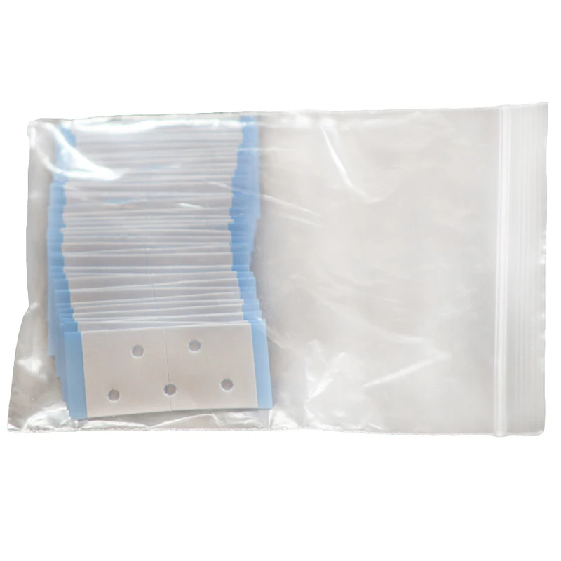 40pcs/lot Blue Hair Tape Adhesive Toupee Double Side With Hole Breathable Waterproof For Seamless Wig Human Hair Extension