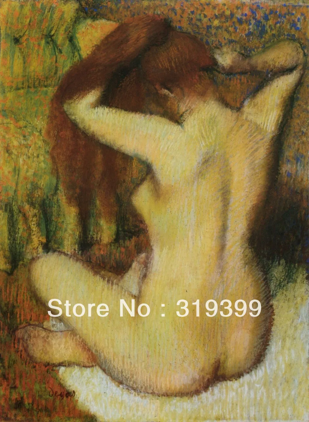 

Oil Painting Reproduction on Linen Canvas,Woman Combing Her Hair by edgar degas,Free DHL Shipping,100%handmade