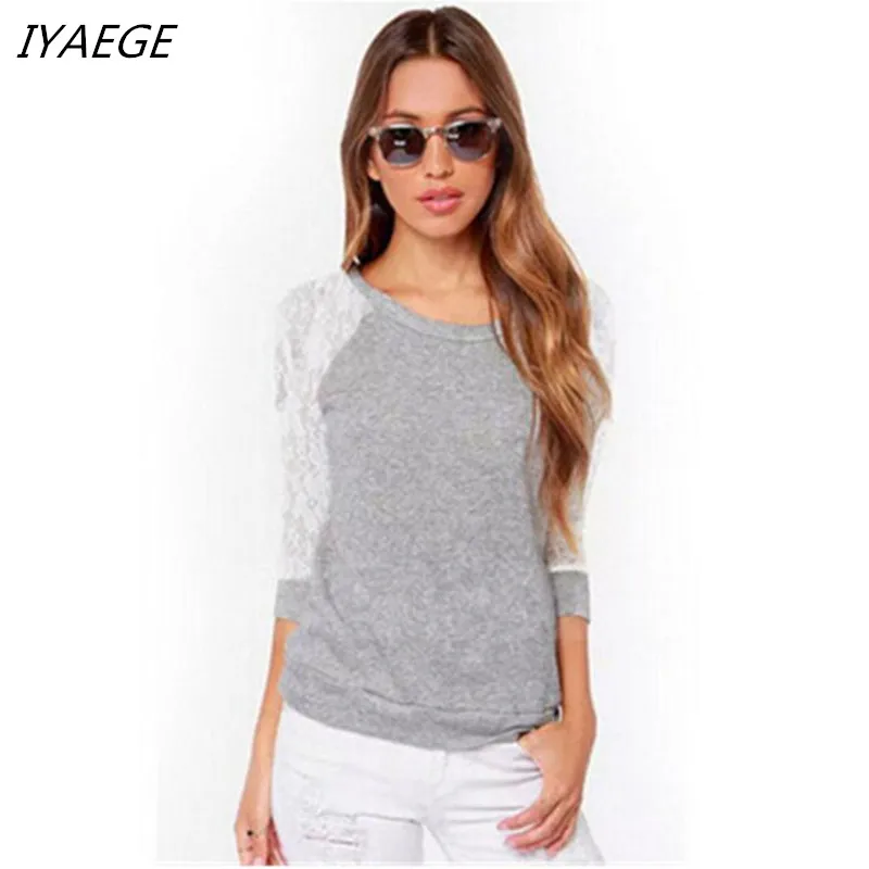 New Fashion 2016 Autumn Women Long Sleeve White Crochet