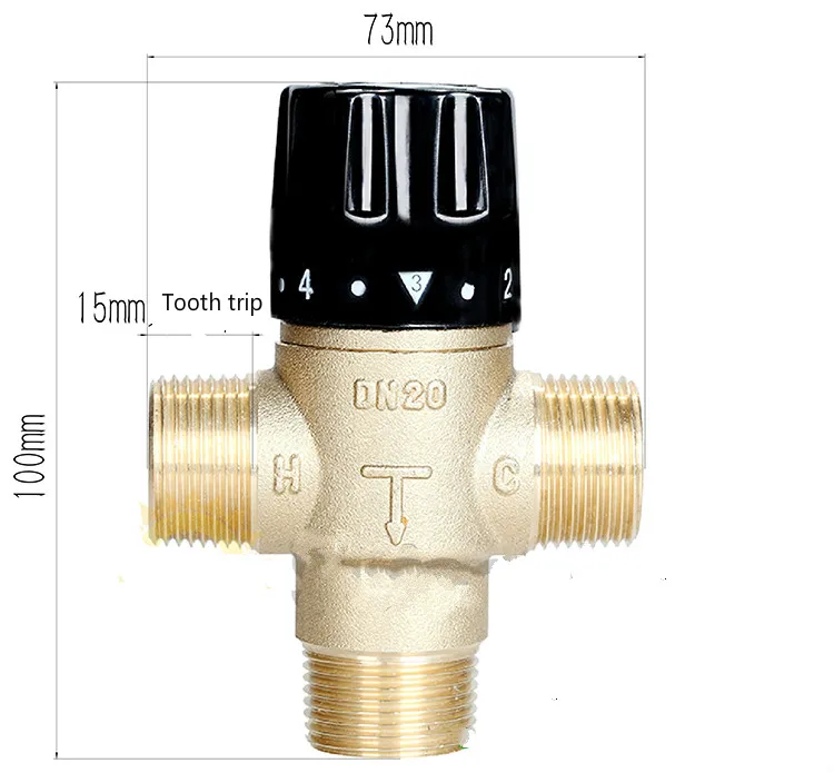 Термостатический смесительный клапан контроль температуры смесителя термостатический клапан для солнечного нагревателя DN20