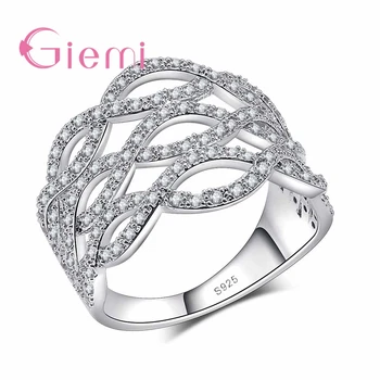 

Fashion Crystal CZ Stone Wedding Engagement Rings for Couples Real 925 Sterling Silver Middle Finger Ring for women men