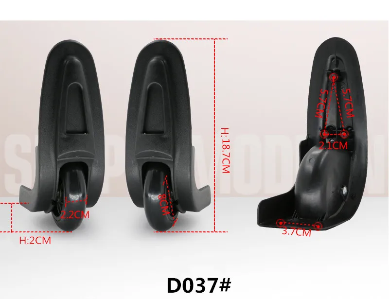 Сменные багажные колеса 2 шт. 1 левый и 1 правый Универсальный чемодан запчасти Колеса Аксессуары, колеса для чемоданов D082