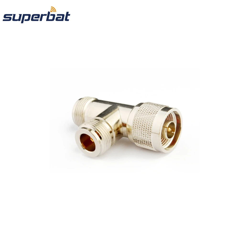 RF Coaxial Connector N Male to 2 Female 3 Way Adapter