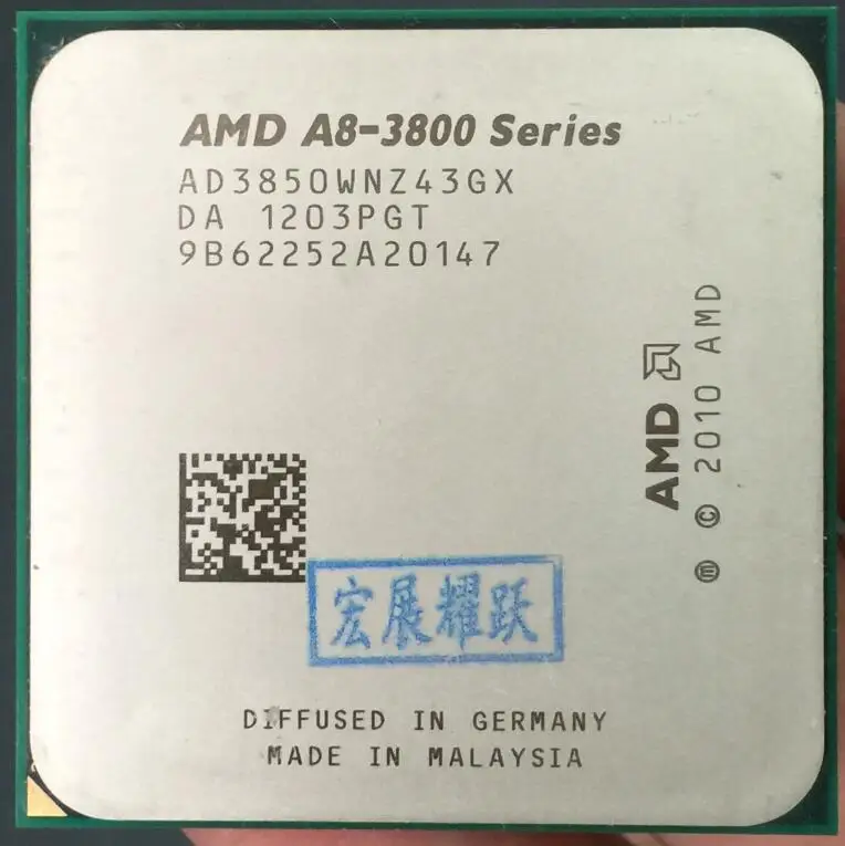 AMD A8-Series A8-3850-AD3850WNZ43GX A8 3850 Quad-Core Процессор работает должным образом настольный процессор