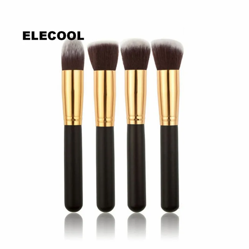 

ELECOOL 4Pcs Make up Brushes Pincel Maquiagem Liquid Foundation Contour Powder Blush Makeup Brushes Cosmetic Tool For Women