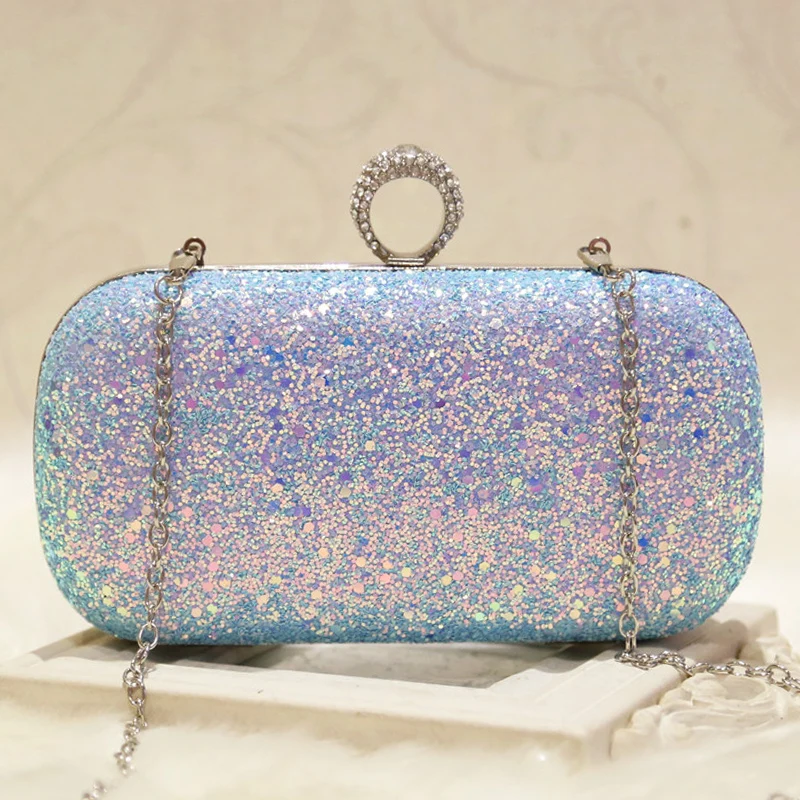 Dazzling Glitter Women Evening Clutches Sequins Wedding Party Dinner