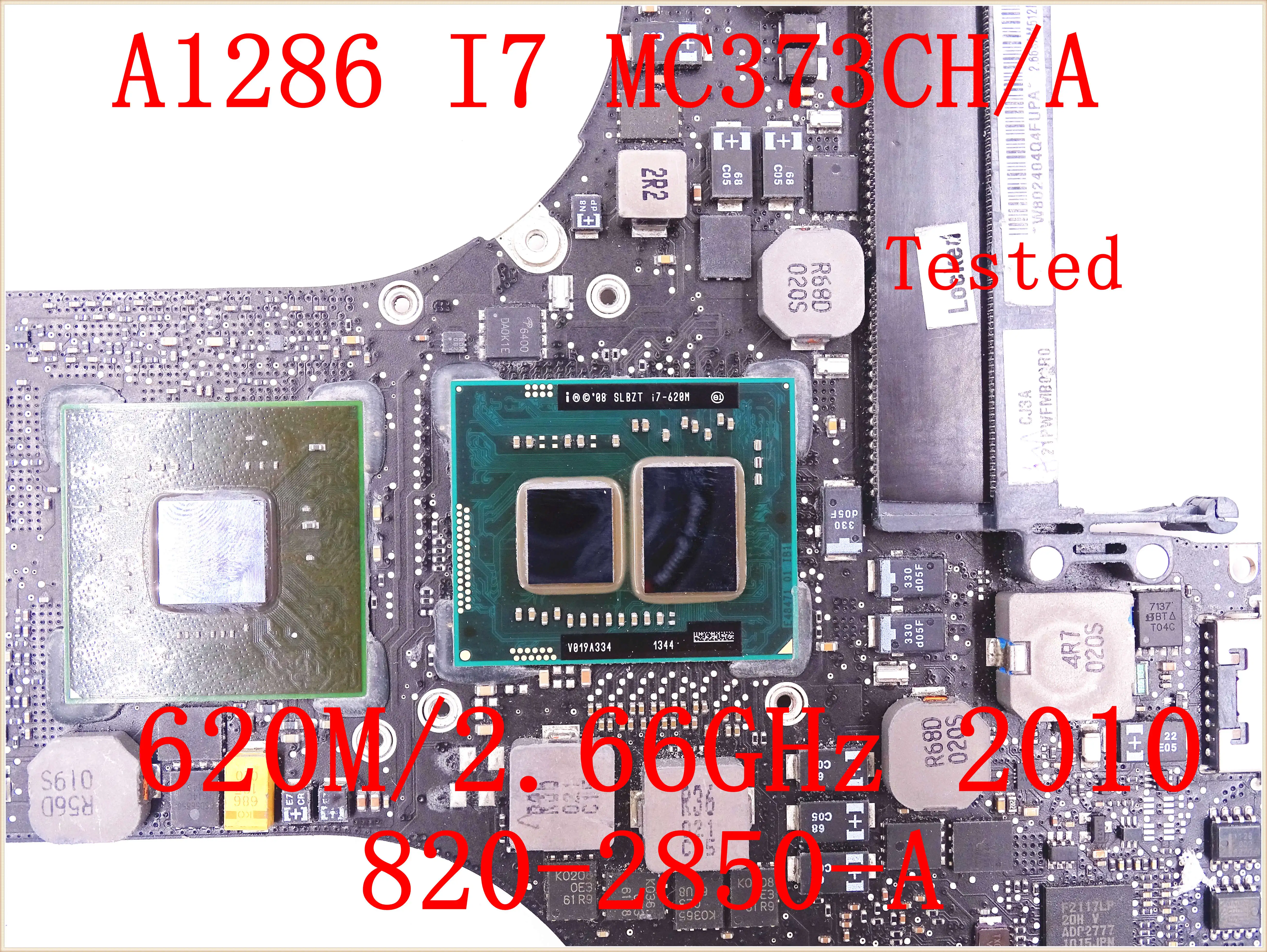 Протестированная материнская плата для Macbook Pro 15 &quotA1286 MC373CH 2010 ноутбука i7 620M 2 66 ГГц