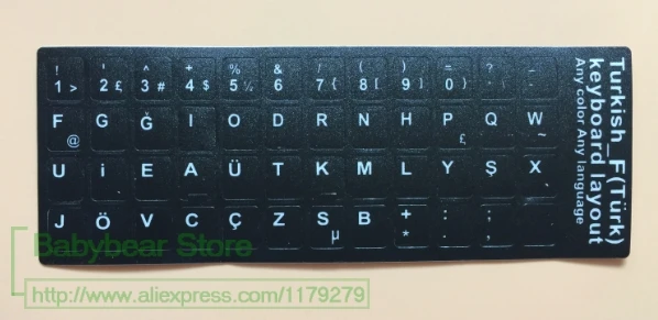 Сменные наклейки для клавиатуры Turkey F 500 шт./лот ноутбука Turk_F Macbook Asus Acer Lenovo HP|keyboard