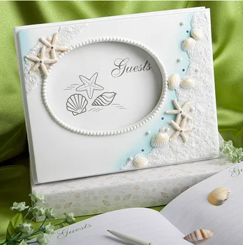 

Beach Theme Beach Theme seashells and starfishes 50 Pages Wedding Guestbook