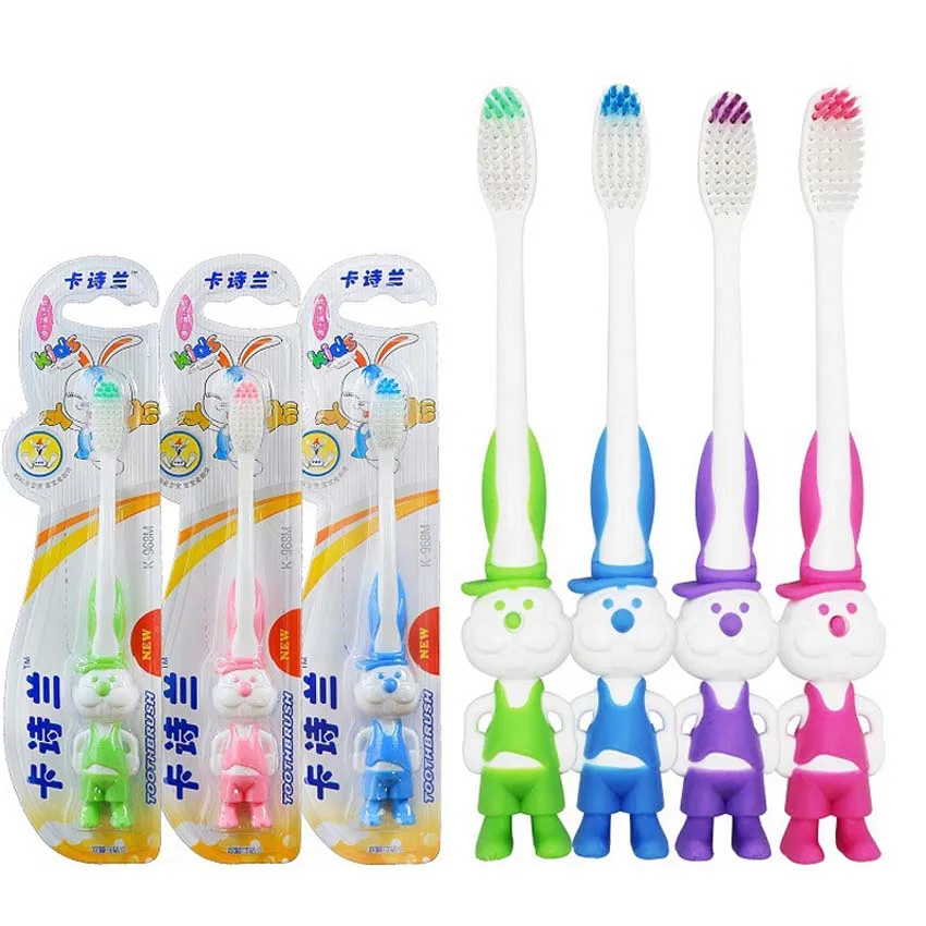 

2Pcs Baby Boy Girls Cartoon Toothbrush Soft Baby Protective Teeth Brush For Children Kids Oral Hygiene Dental Care