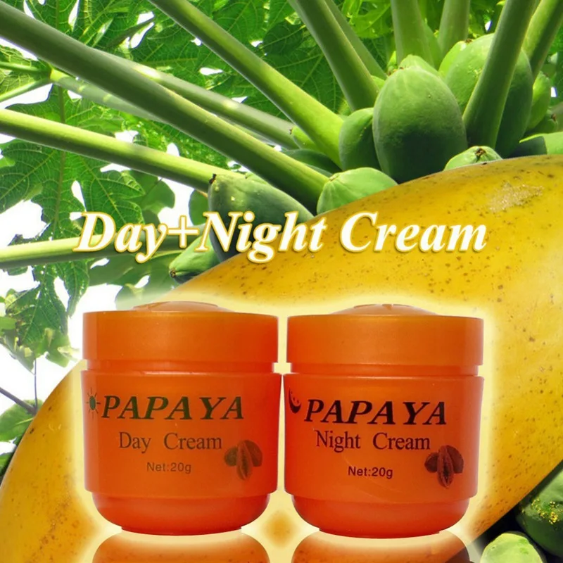

Papaya Whitening Day And Night Cream Anti Freckle Face Cream Improve Dark Skin Refreshing Face Skin Dropshipping