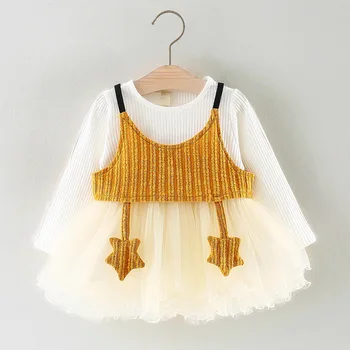 

New Baby Girl Dress Kids Long Sleeved Dress Baby Princess Dress Baby Girl Clothes