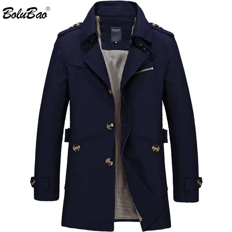 

BOLUBAO Men Jacket Coat Fashion Trench Coat New Spring Brand Casual Fit Overcoat Jacket Outerwear Male