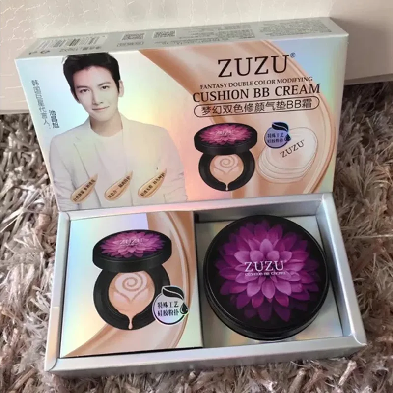 Zuzu coreano cosméticos de dos tonos rosa líquido base de maquillaje bb  crema 15g de silicona de aire cojín puffs para blanquear coreano crema _ -  AliExpress Mobile