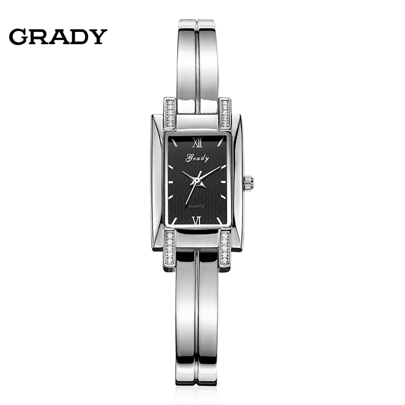 Новый бренд Grady модные 18k позолоченные женские часы 3atm водонепроницаемые