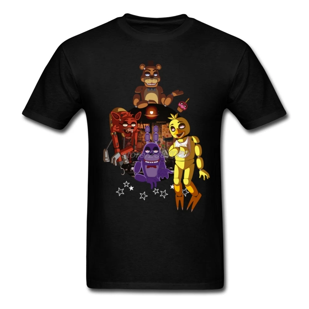 FNAF банда одежда для подростков натуральный хлопок модные рубашки онлайн натуральный хлопок для мужчин костюм футболки