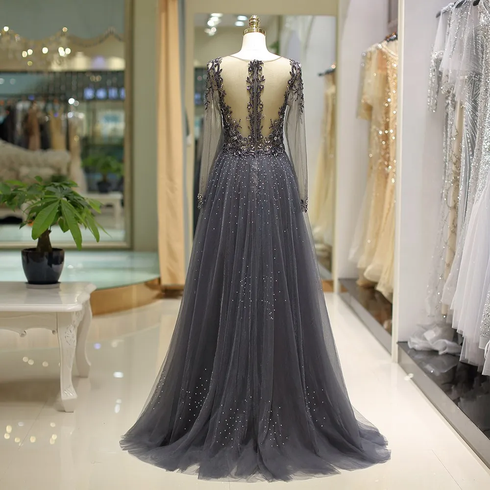 CEEWHY Vintage Saudi Arabia Evening dresses Beaded Luxury Evening Dress Long Sleeve Prom Gowns Robe de Soiree Vestido Branco CEEWHY Vintage Saudi Arabia Evening dresses Beaded Luxury Evening Dress Long Sleeve Prom Gowns Robe de Soiree Vestido Branco