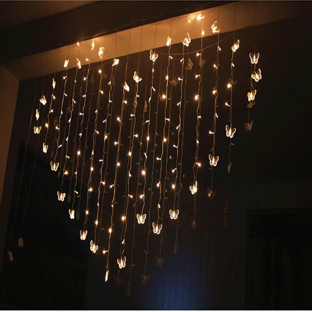 2M x 1.4M 3 W LED heart shaped string lights Valentine's Day indoor and