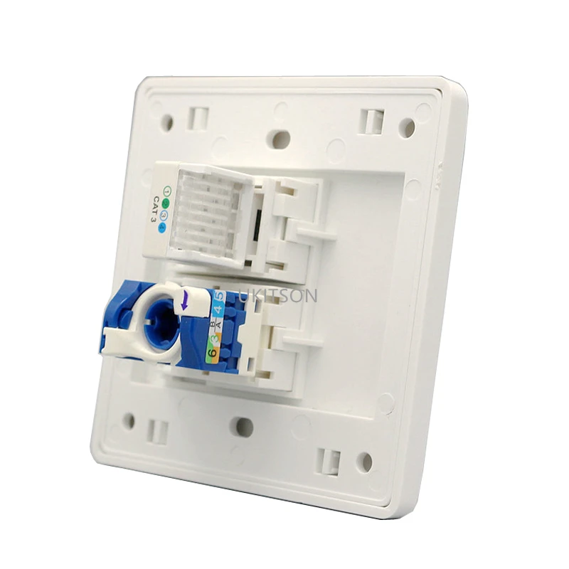 1 Port CAT6 + CAT3 Wall Outlet pic 4