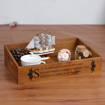 

NEW Wooden Storage Cabinet Wood Tray Treasure Chests Vintage Retro Wooden Boxes Jewelry Case Antique Cosmetic Storage Box