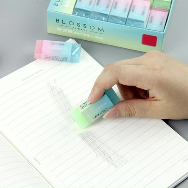 

Soft Durable Flexible Cube Cute Colored Pencil Rubber Erasers For School Kids