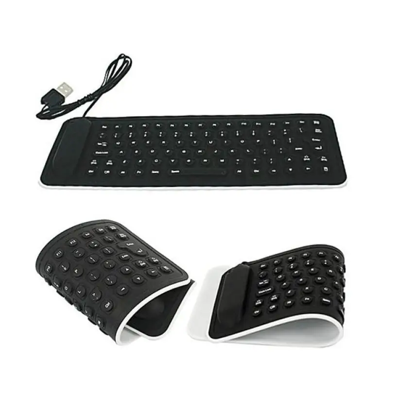 Portable USB Mini Flexible Silicone PC Keyboard Foldable for Laptop Notebook Black MOSUNX Futural Digital F20|flexible silicone pc keyboard|pc keyboardkeyboard foldable - AliExpress
