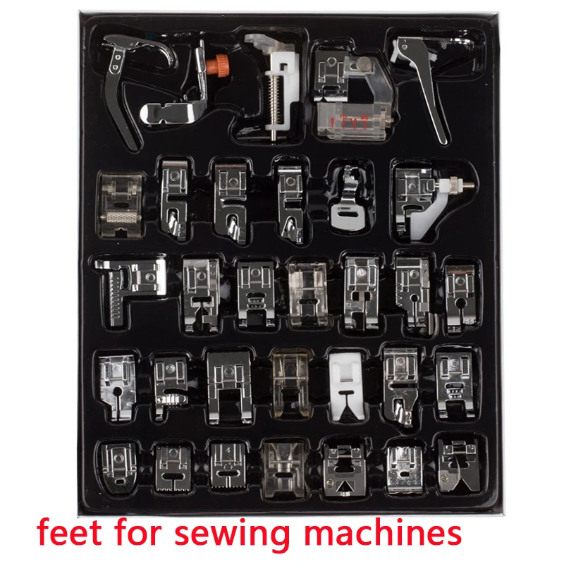 

11/32/48/52/62pcs Sewing Machine Supplies Presser Foot Feet for Sewing Machines Feet Kit Set With Box For Brother Singer Janome