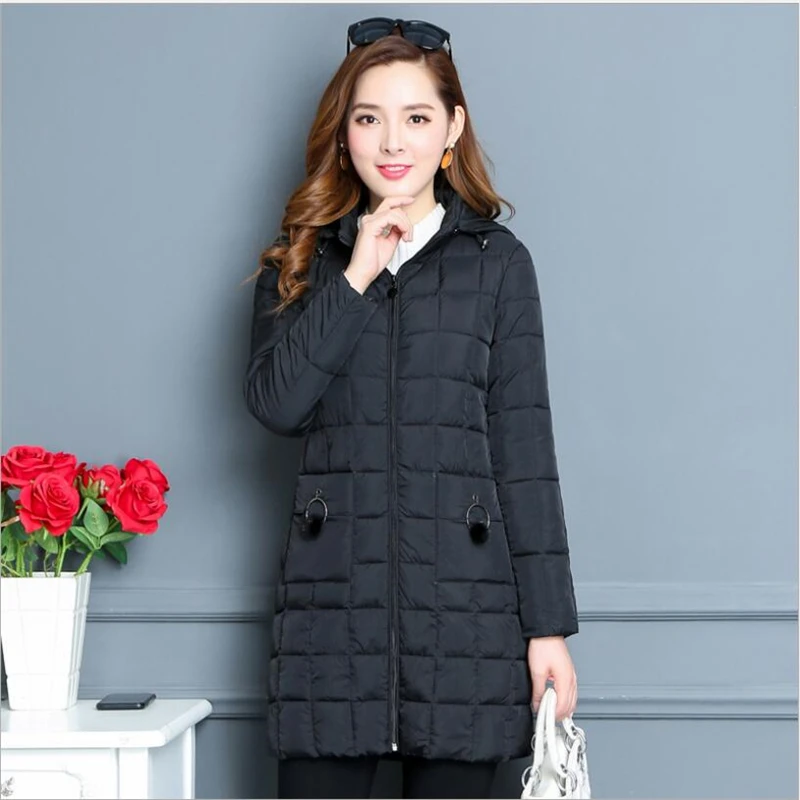 Winter Jacket 2019 Female Parka Cotton winter Jacket woman Plus Size 5XL Long Hooded thin Parkas autumn Coat Women Outwear G138