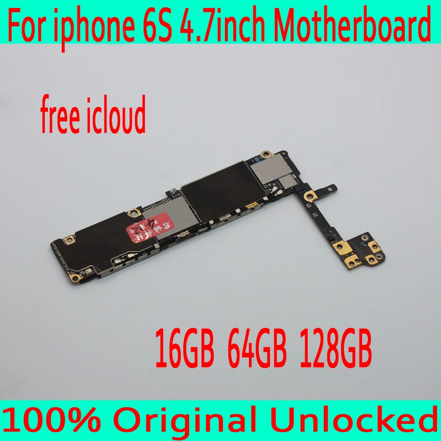 

Factory unlocked for iphone 6S 4.7inch Motherboard without Touch ID,Original for iphone 6S Mainboard,16GB / 64GB /128GB