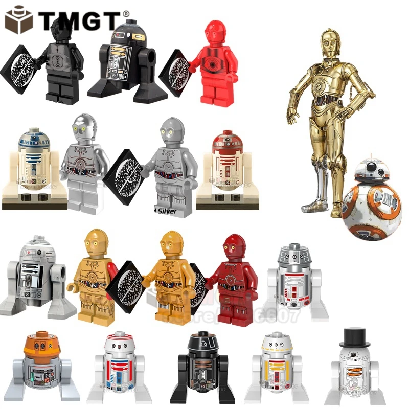 

TMGT Single Robot C-3PO TC-4 Protocol Droid R4-P17 R2-D2 BB-8 Trooper s Building Blocks Toys for Children