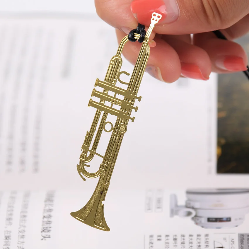 1 шт. милые металлические золотистые закладки модные музыкальные фортепиано гитары закладки для книги креативный подарок корейские канцелярские принадлежности