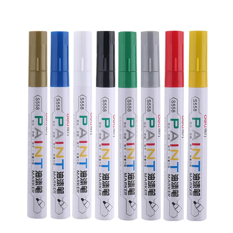 

Deli Permanent Paint Marker Pen Waterproof Car Tyre Tire Tread Rubber 8 Colors