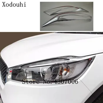 

Car Body Styling Front Head Light Lamp Hood Molding Frame Stick ABS Chrome Cover Trim 2pcs For Kia Sorento 2015 2016 2017