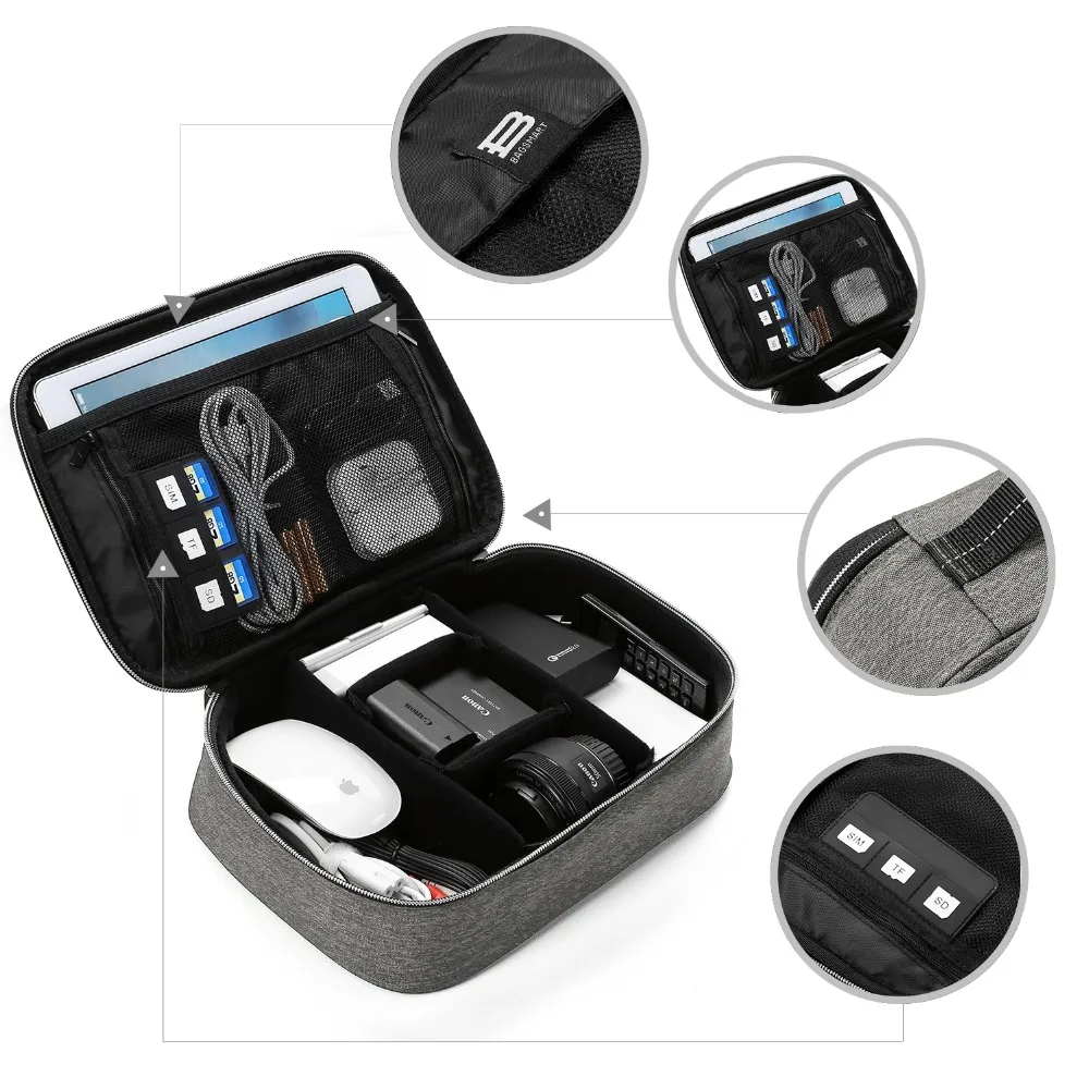 Waterproof Travel Electronic Accessories Organizer Bag Large Capacity Cable Storage Bag Fashion Design Travel Accessories Bags