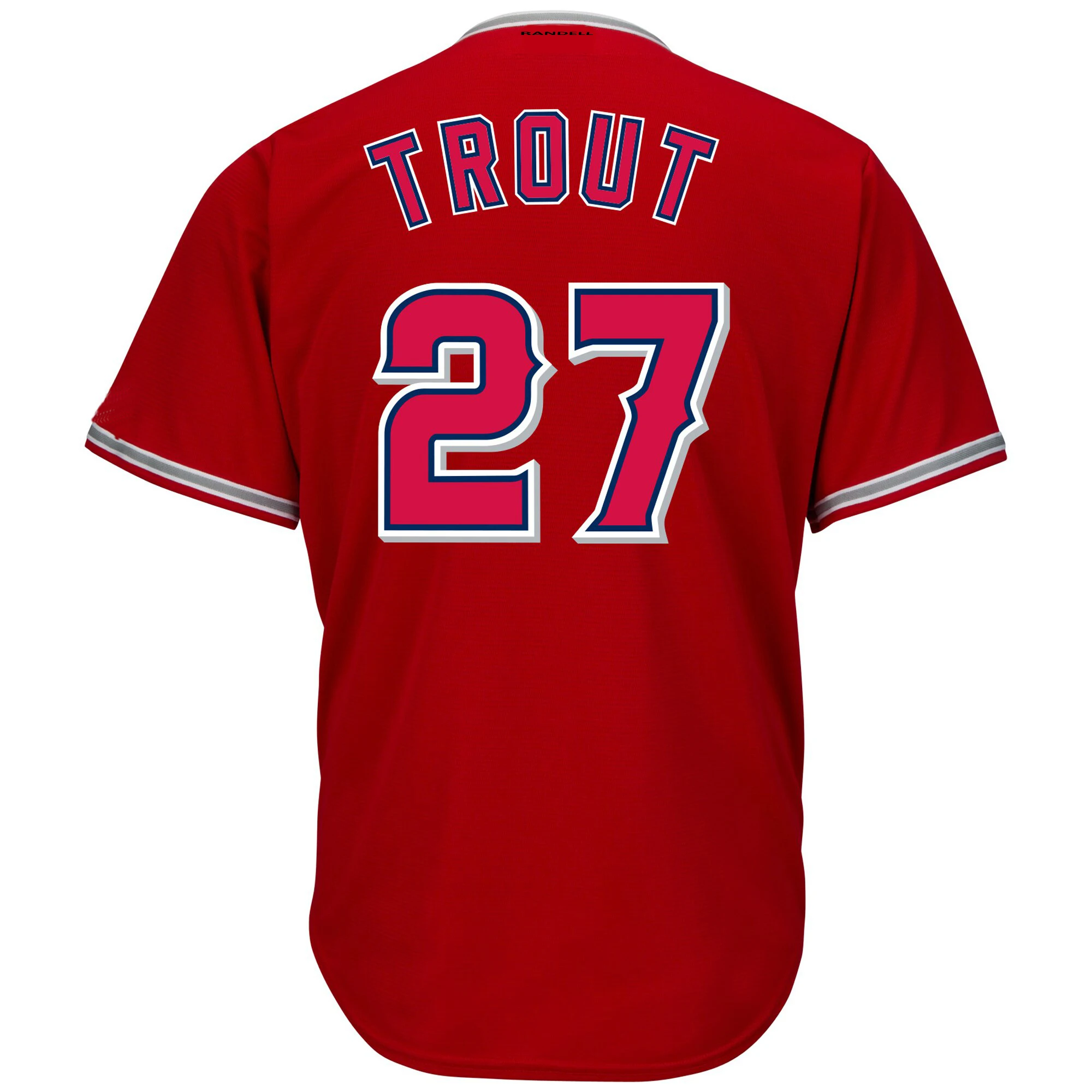 red white baseball jersey
