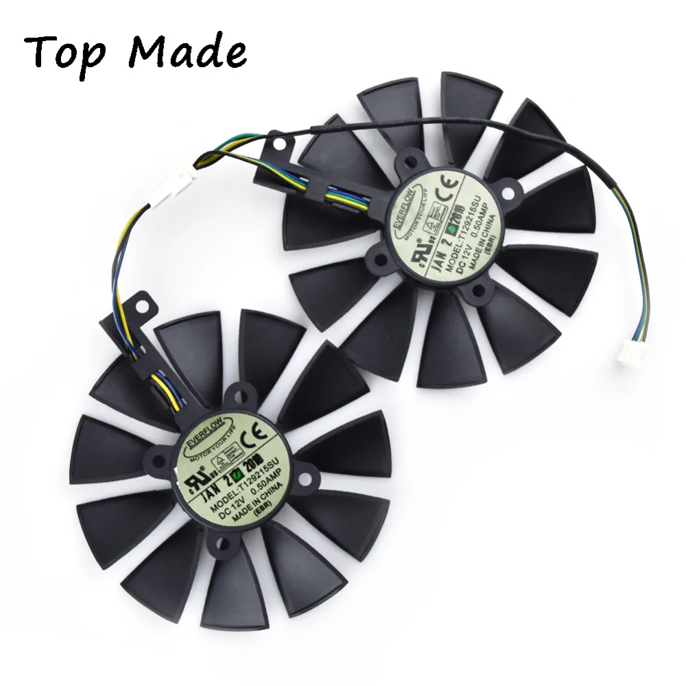 

2pcs/set T129215SU for ASUS STRIX GTX970 980780 STRIX-R9285 GTX 1060 fan