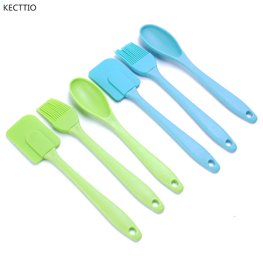 3PCS Silicone Spatula Spoon Brush Set Cooking Utensil Tool Kit Heat Resistant 3PCS Silicone Spatula Spoon Brush Set Cooking Utensil Tool Kit Heat Resistant