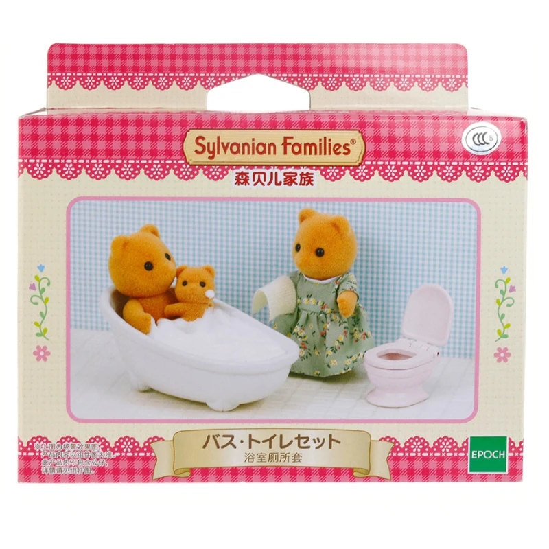 Sylvanian الأسرة من البسيطة طقم مرحاض حوض مصغرة الأثاث نتظاهر لعب الطفل هدية Sylvanian الأسرة من البسيطة طقم مرحاض حوض مصغرة الأثاث نتظاهر لعب الطفل هدية
