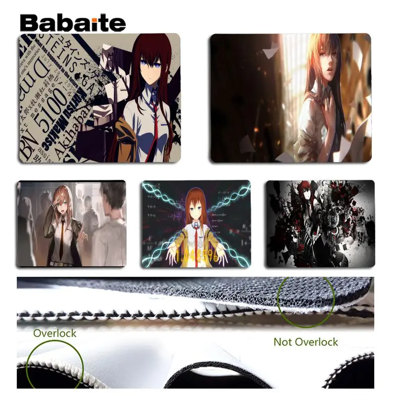 

Babaite Steins Gate Customized laptop Gaming mouse pad Size for 25x29cm Speed Mouse Pad