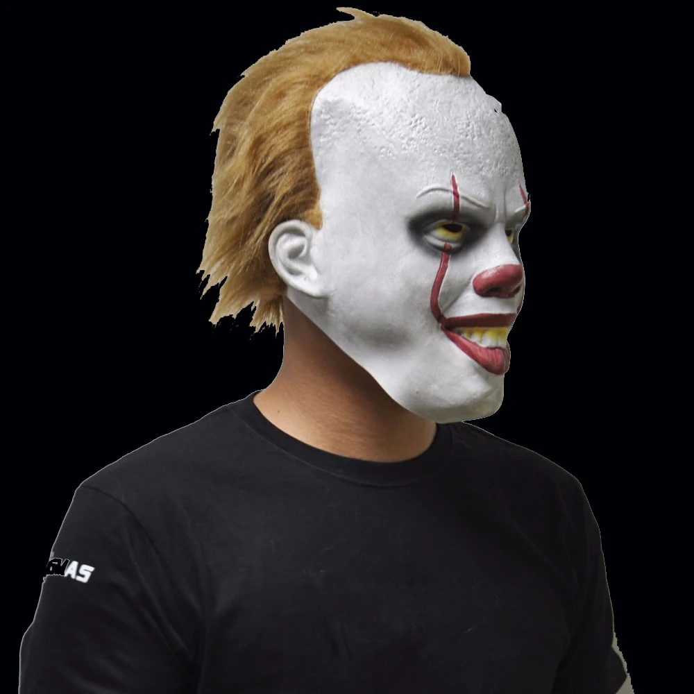 Клоун Pennywise маски Стивен Кинг это костюм Косплей фильм взрослый для вечеринок и маскарадов резиновые латексные маски для Хеллоуина