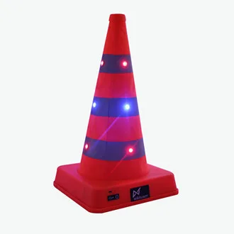 Carregamento Telescópico Ice Cream Forma de Cone de Trânsito Reflexivo