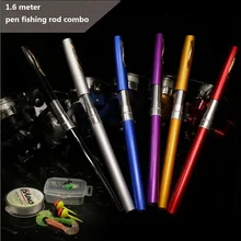 1,6 метра мини ручная рыболовная удочка+ спиннинговая катушка+ леска+ Приманки, портативная Удочка из стекловолокна, катушка, рацион 5,1: 1