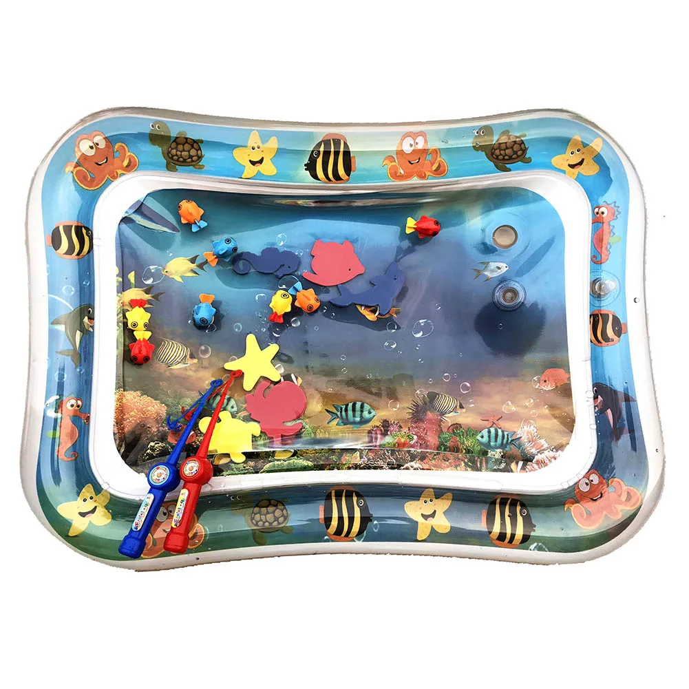 Детский игровой коврик для малышей надувная забавная подвижная игра центр с удочкой SKD88