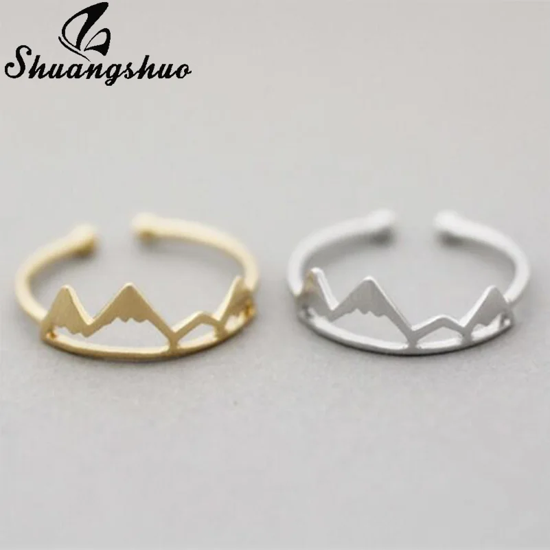 

Shuangshuo New Fashoin Vintage Ring Open Snow Mountain Rings For Women Wedding Engagement Jewelry Love Ring Birthday Gift bijoux