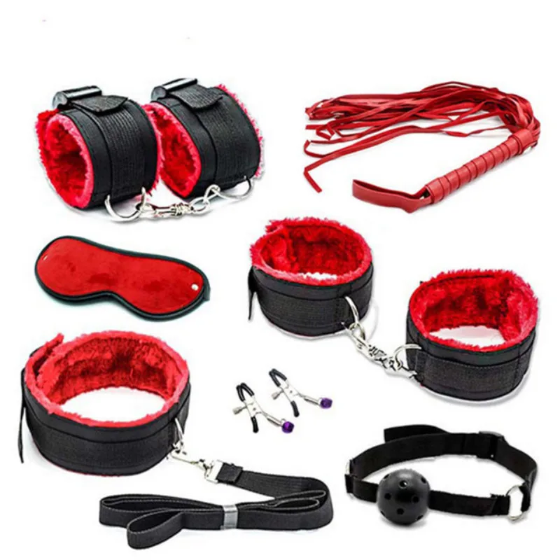 Sex Toys for Couples Exotic Accessories Nylon bdsm Sex Bondage Set Sexy Lingerie Sex Handcuffs Whip Swing Sex Products